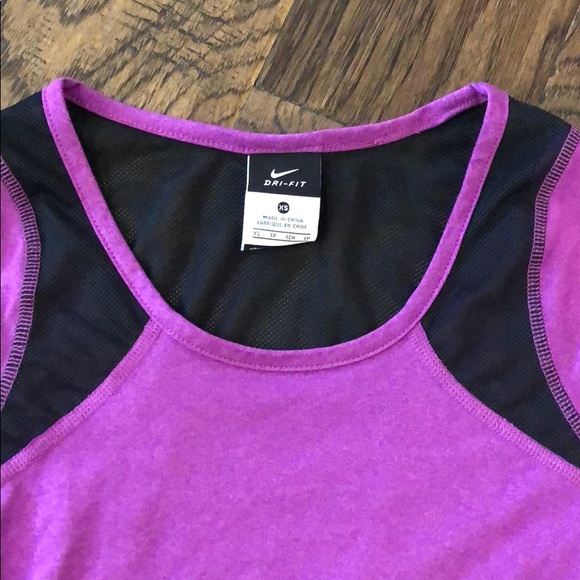 Purple Nike Mesh Dri Fit Top - Picture 3 of 5